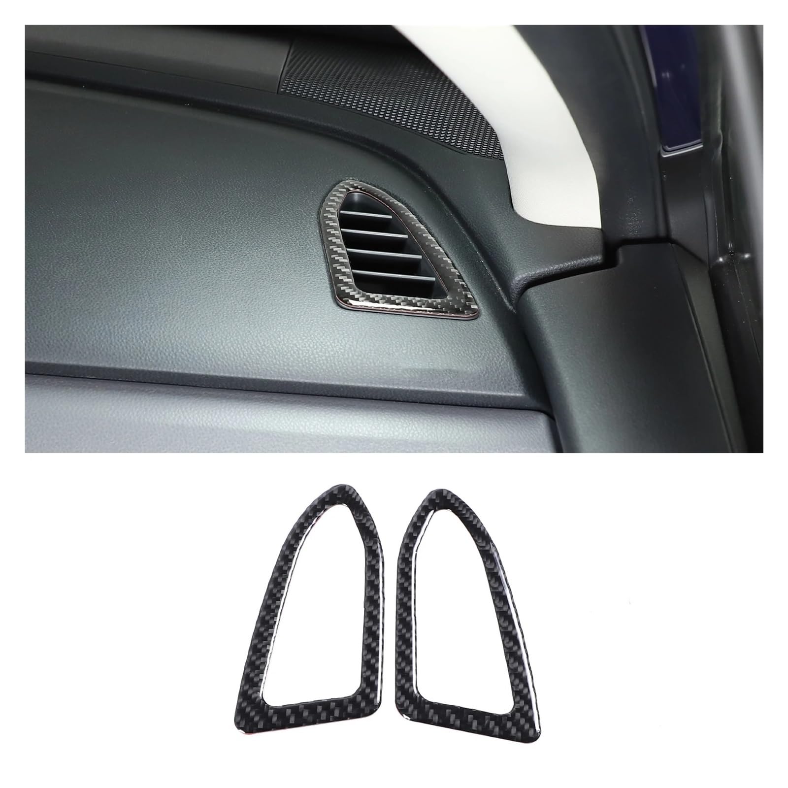 Interior Mouldings for Subaru for Crosstrek 2024 Black Carbon Fibre Car Interior Decoration Trim Frame Stickers Car Accessories Car Accessory(K-a)