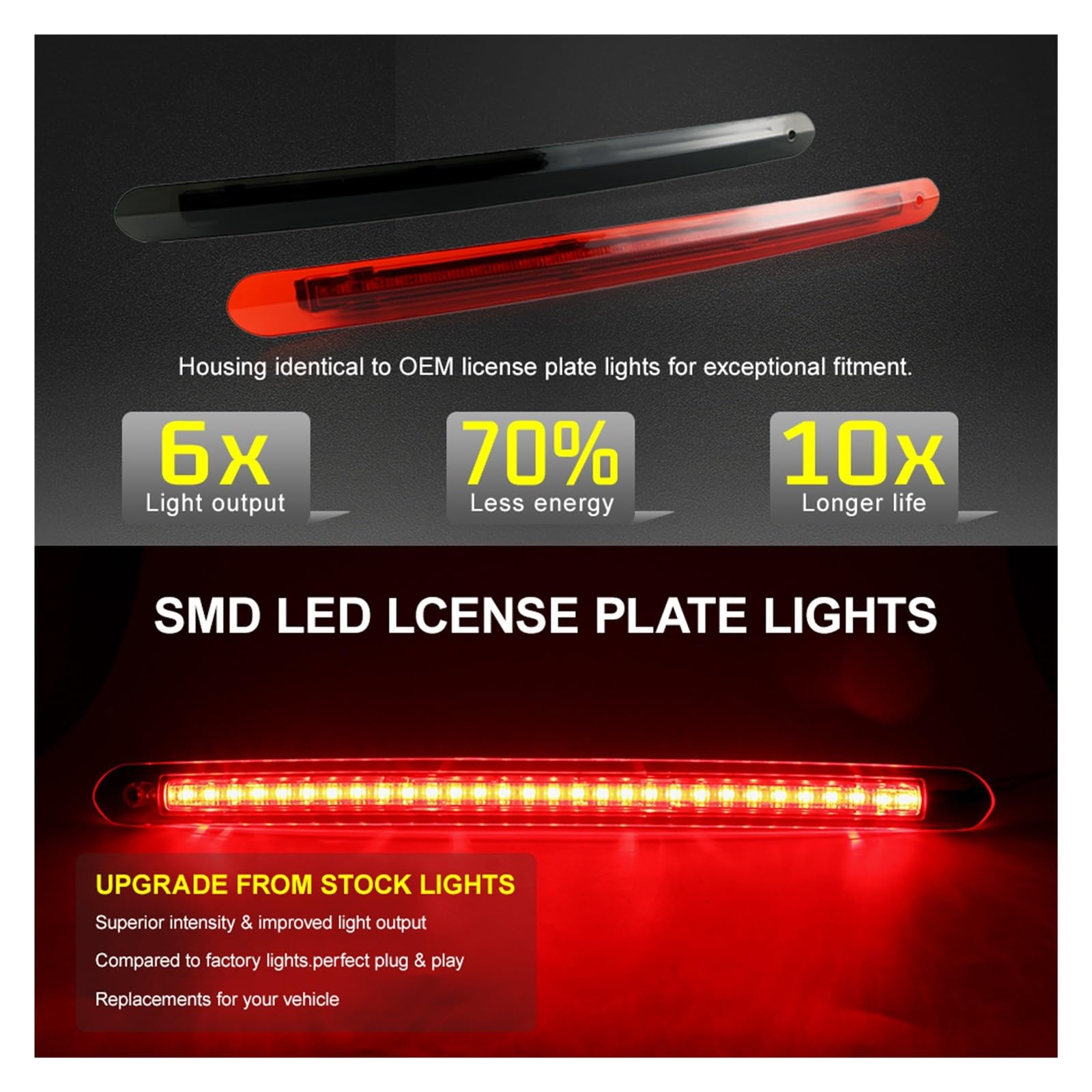 Dla Benz Vito W447 2014-2025 Van LIGHT trzecie trzecie światło hamowania wysoko montowane światło stop OEM A4479060800 A4479060700(1PC Red Lens)