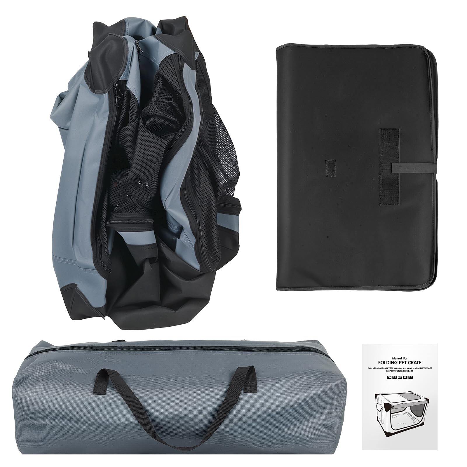 Transportin Gato Perro Plegable 85x64x60 cm, Bolsa Transporte Transpirable para Mascotas, Caja Plegable Transportadora Portador de Viaje Mascotas para el hogar y los Viajes