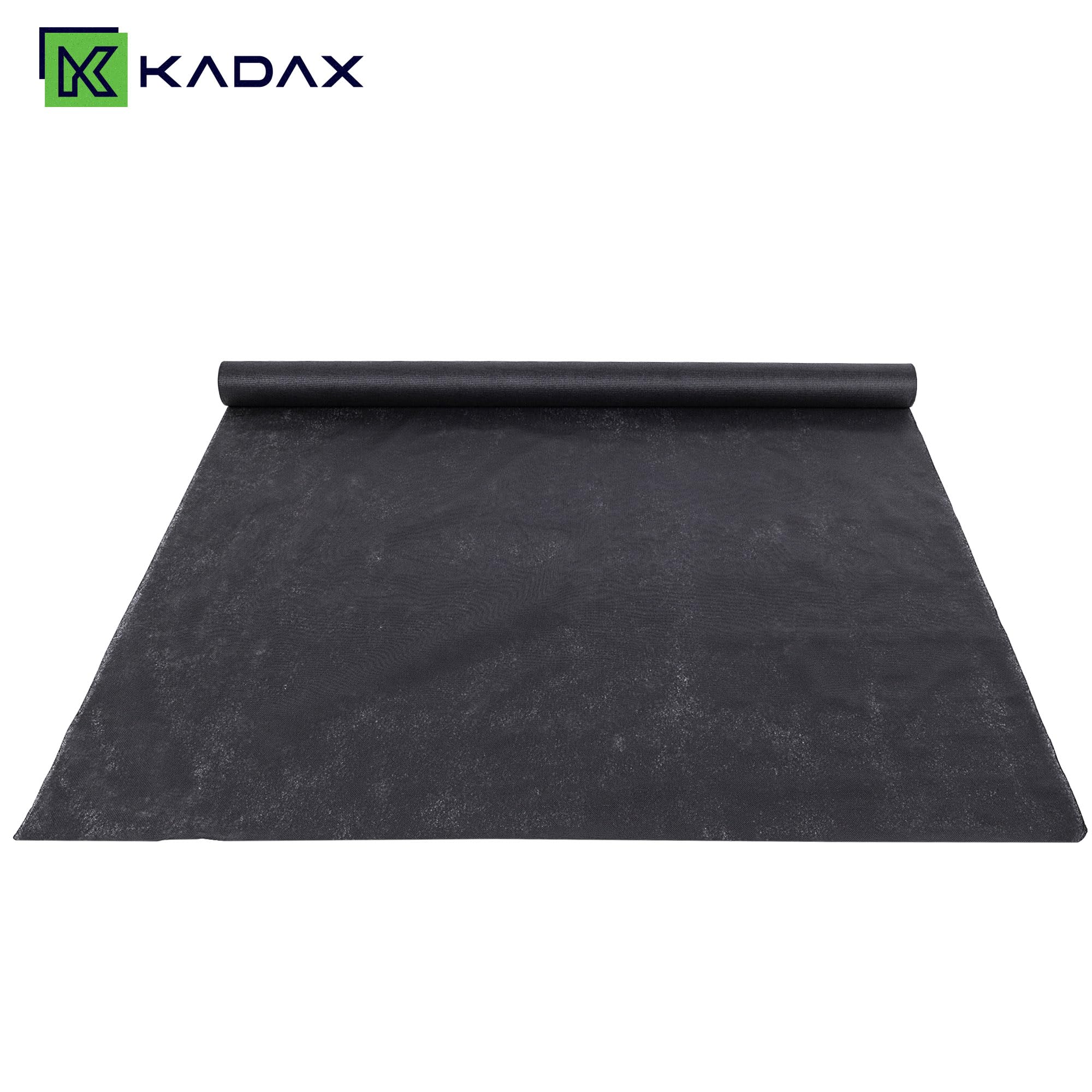KADAX Telo pacciamatura Anti Erbacce 1 x 15 m - 50 g/m² Nero in Polipropilene - per aiuole e orto - Permeabile all’Acqua per irrigazione Senza ristagni