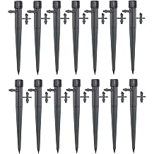 50 Pcs 360 Degree Adjustable Wate Flow Irrigation Drippers on Stake Emitters
