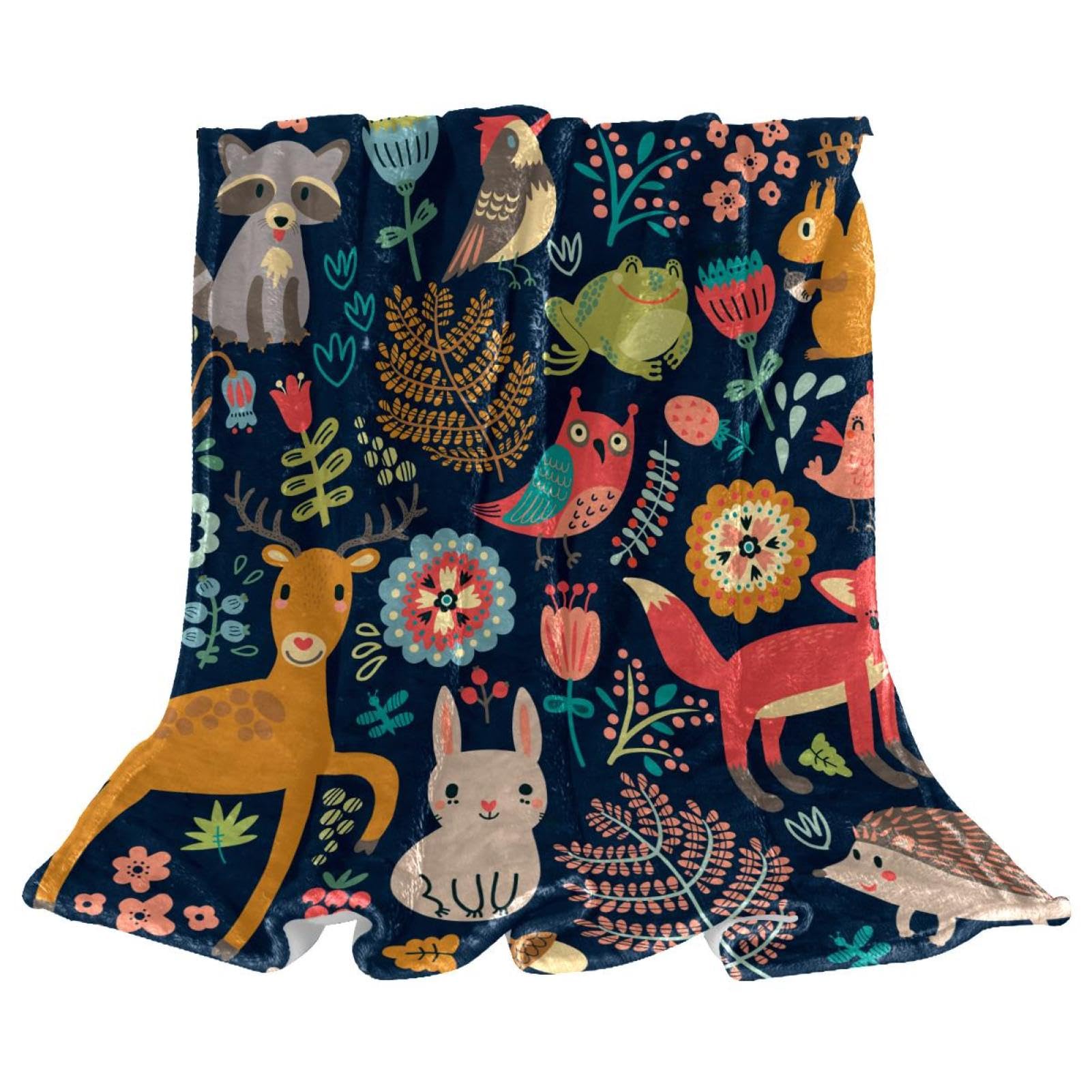 Couverture polaire animaux plaid doux pour lit enfant et adulte