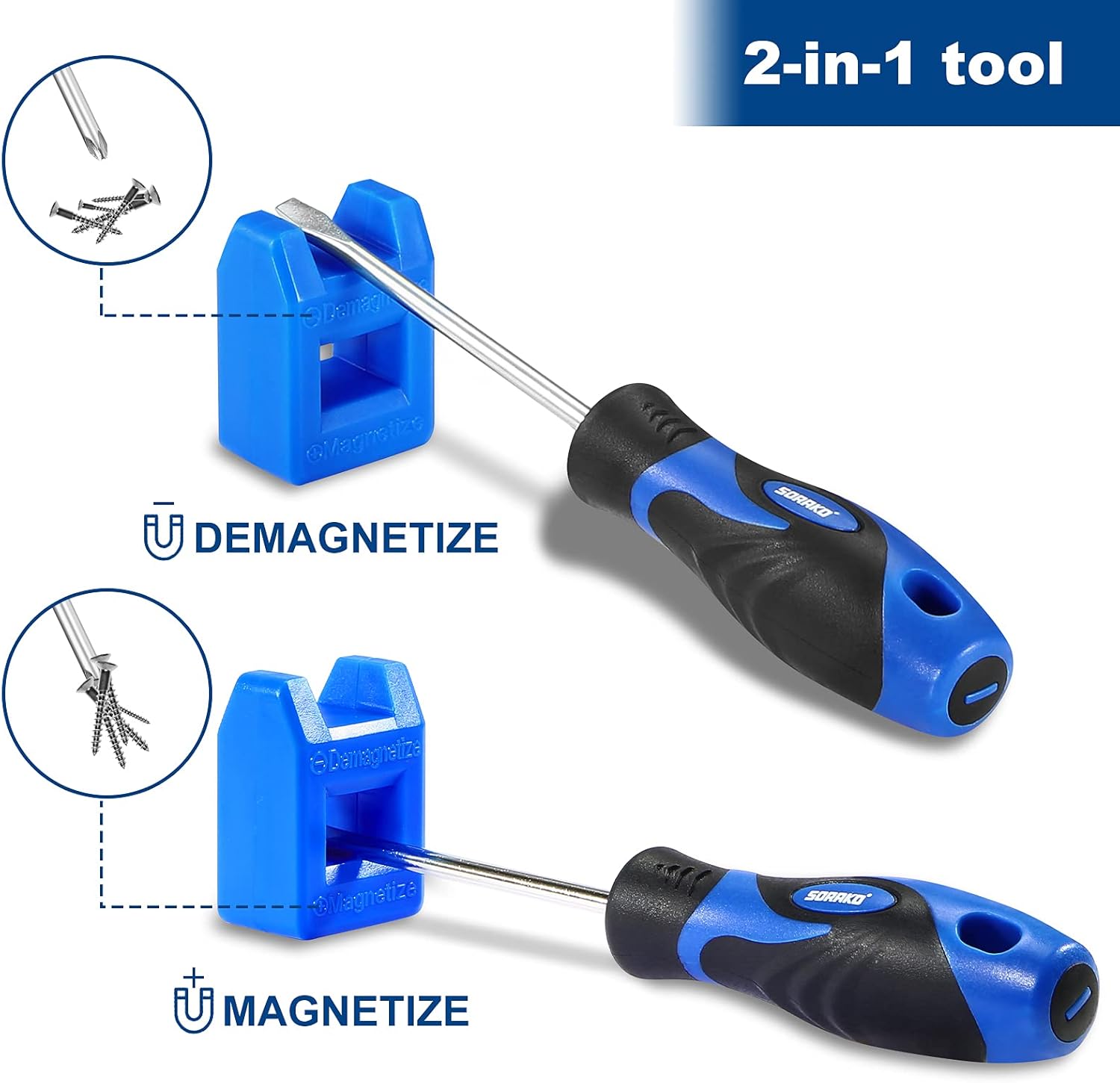 SORAKO 51-Piece Screwdriver Set, Multi-Purpose Magnetic Screwdriver Set with Case, Precision Screwdrivers tool Kit for Home Repair/Improvement/Craft/Men Gift