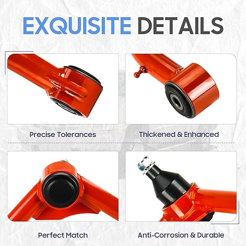 Miniatura 5 de Para vehículos de elevación de 2-4 pulgadas, brazos de control superiores delanteros con rótula compatible con Ram 1500 2WD 4WD 2011-2022, brazos de