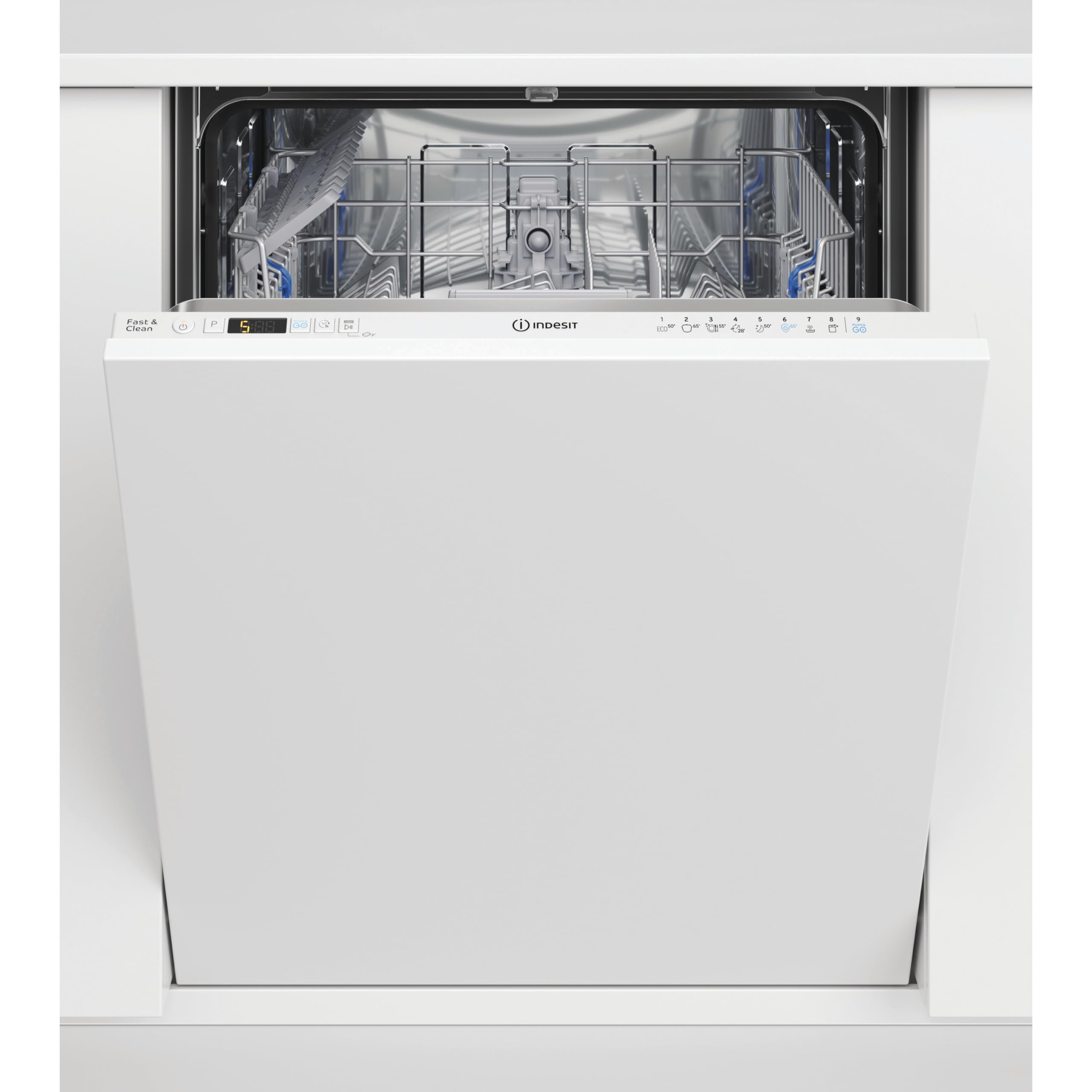 Indesit Push and Go D2I HD526 UK Built-In 14 Place Setting DIsh Washer - White