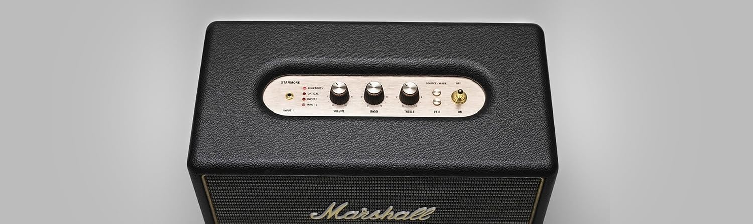 Marshall Stanmore Wireless Bluetooth Stereo Speaker System - Black (Renewed)