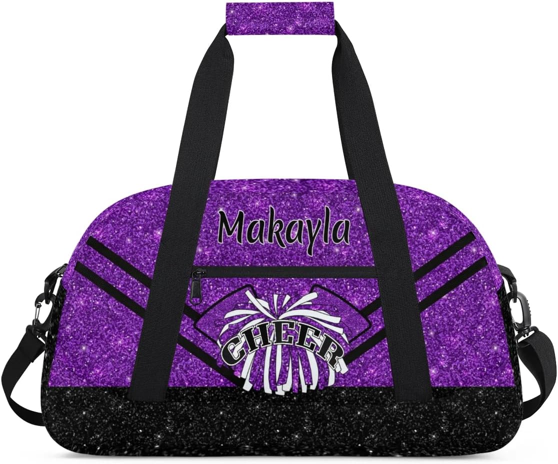 Custom Cheer Duffle Bag with Name and Team Name Personalized Cheerleader Bag Dance Bag for Girls Weekend Travel Bag
