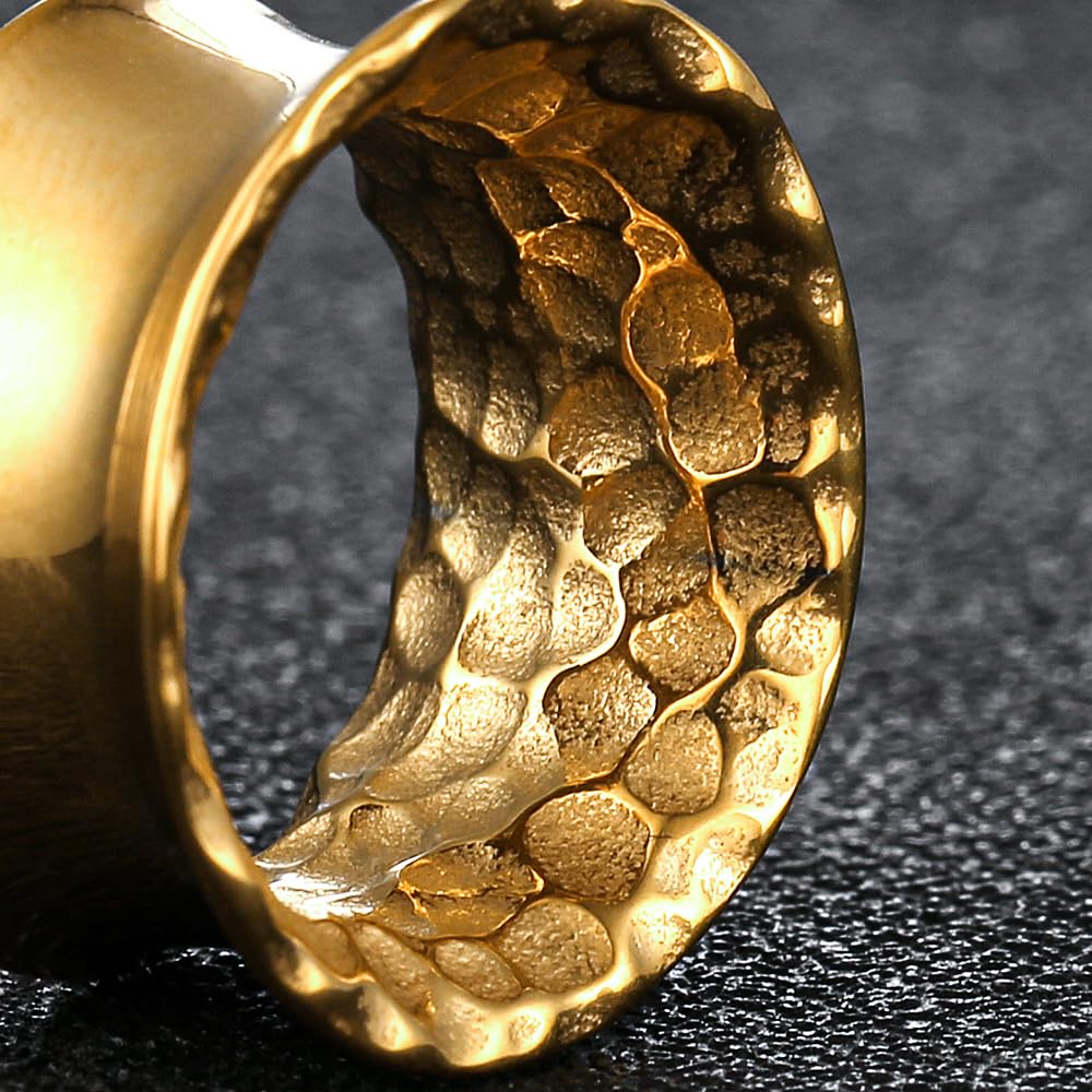 Casvort 2 dilatadores de oreja clásicos martillados hipoalergénicos de 2G-1 pulgada, acero inoxidable quirúrgico 316, cómodos túneles de oreja con doble acampanado, joyería para piercing corporal
