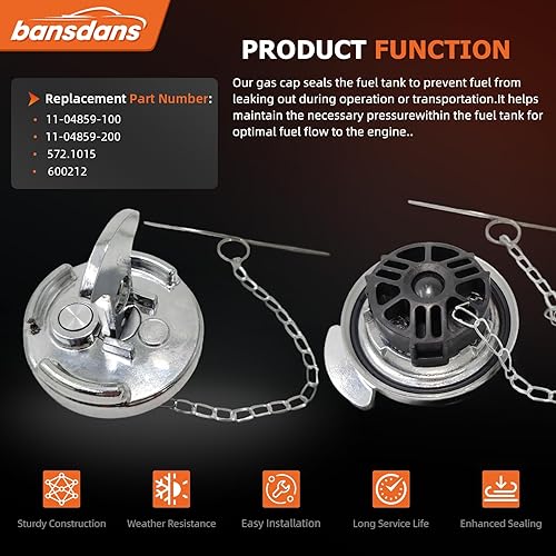 Miniatura 3 de 2 tapas de combustible diésel 11-04859-100 de 4 pulgadas, tapa de tanque de combustible diésel de aluminio para camiones Peterbilt 330, 379, 389,