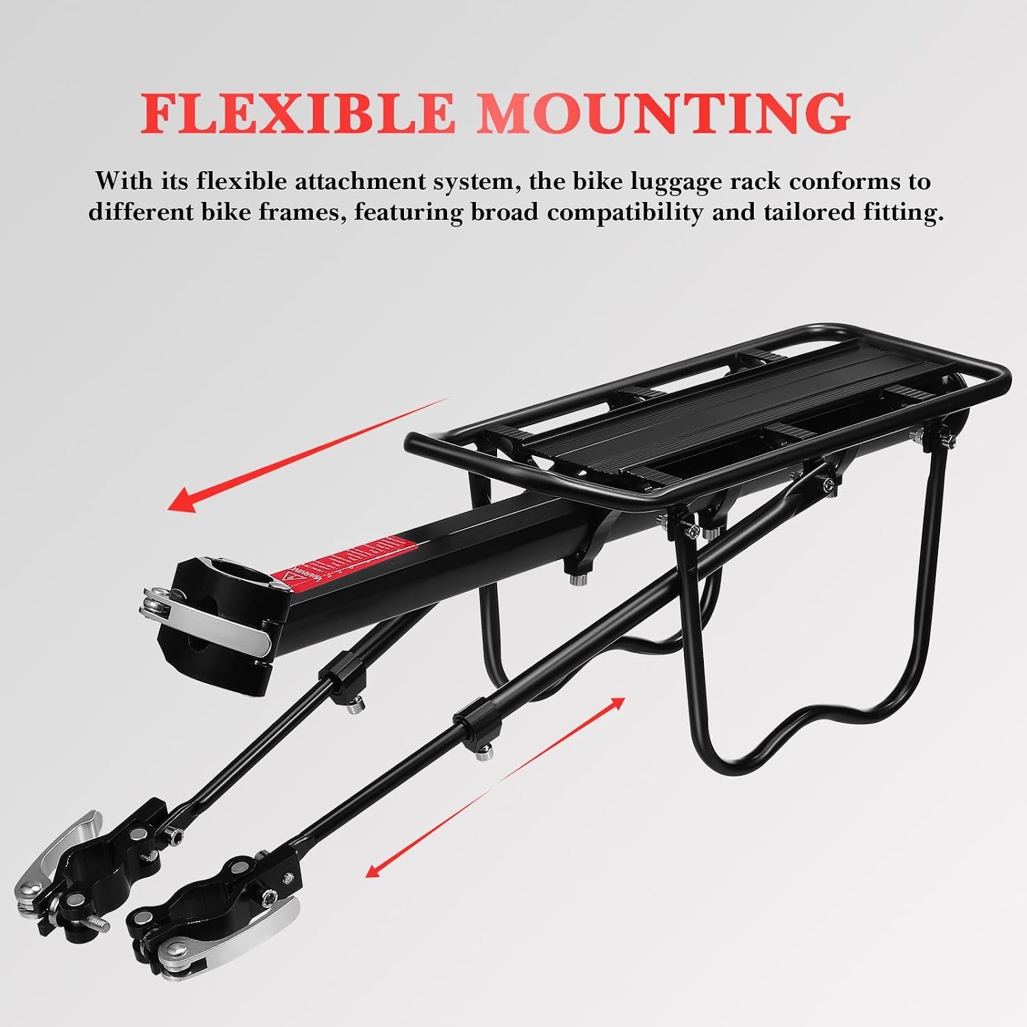 VICASKY Aluminum Alloy Bike Rear Rack with Mudguard Quick Release Bicycle Cargo Rack for Bikes with Seat Posts Under 32cm 25kg Loading Capacity and Transport