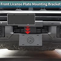 Vista 3 de Marco de matrícula frontal de aleación de aluminio compatible con Ford Bronco 2021 2022 2023 24 puertas de 24 puertas, soporte de montaje