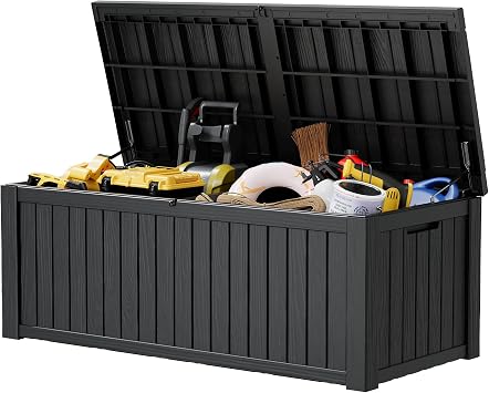 230 Gallon Outdoor Storage Box Waterproof Deck Box for Patio
