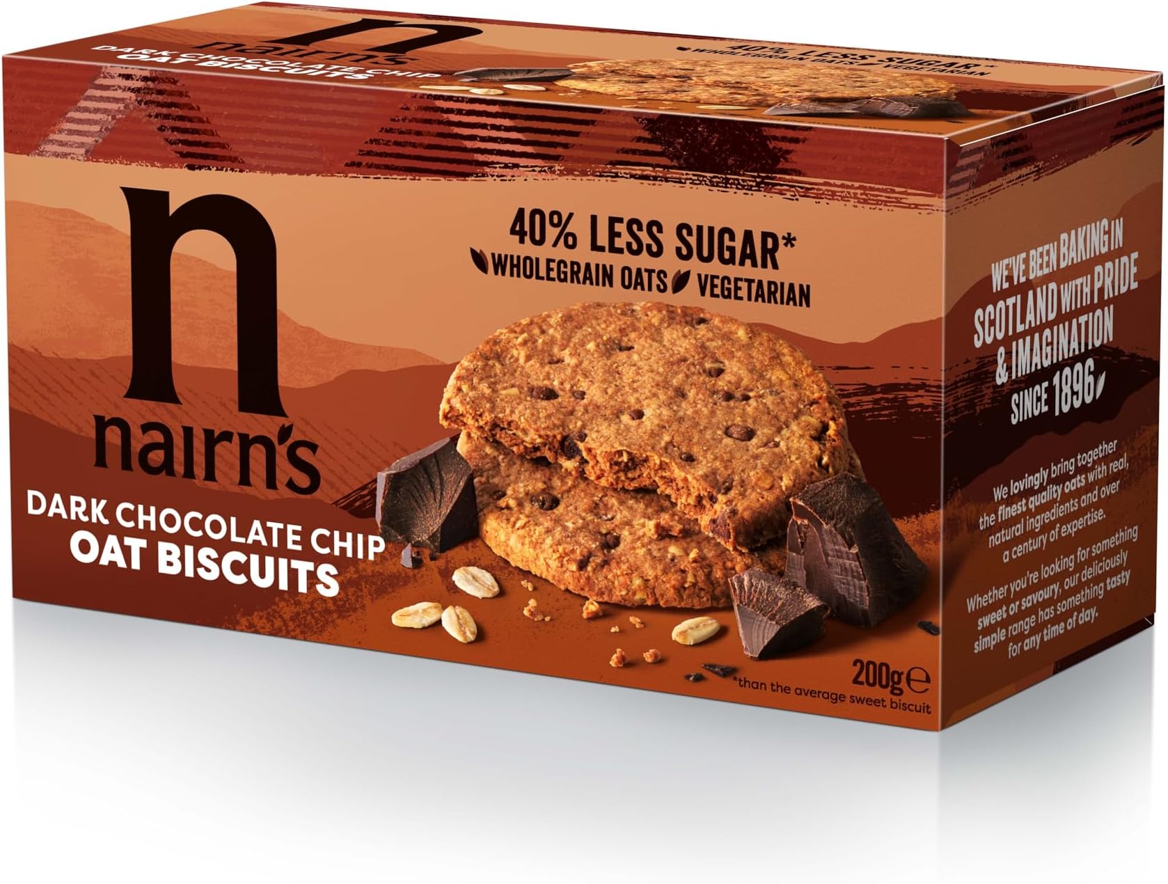 Oat Biscuits - Dark Chocolate Chip 200g