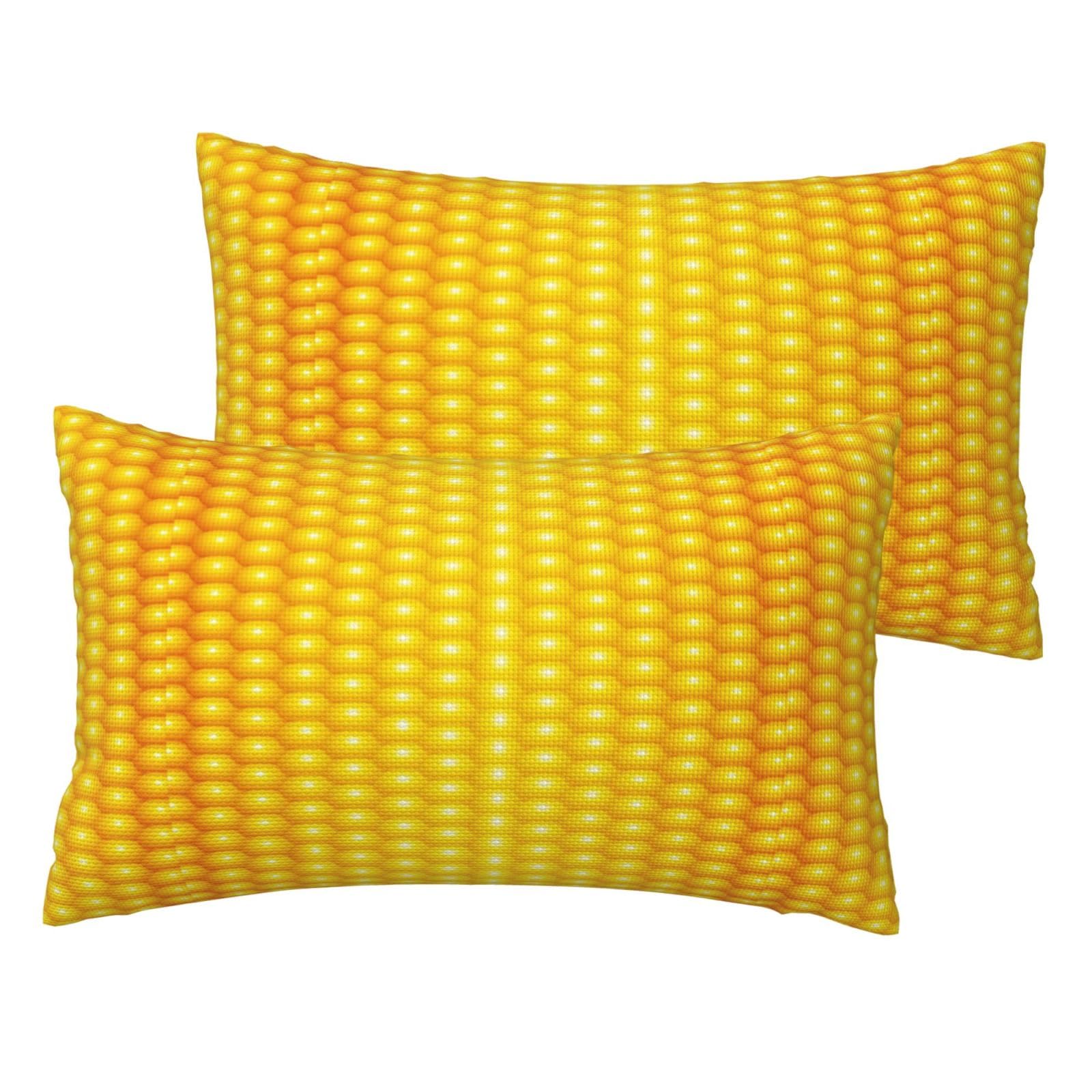 Egomed As Picture Fresh Ripe Corn Cobs Pattern,Throw Pillow Cover Decorative Polyester Pillowcase Soft Cushion Covers 30X50 Cm
