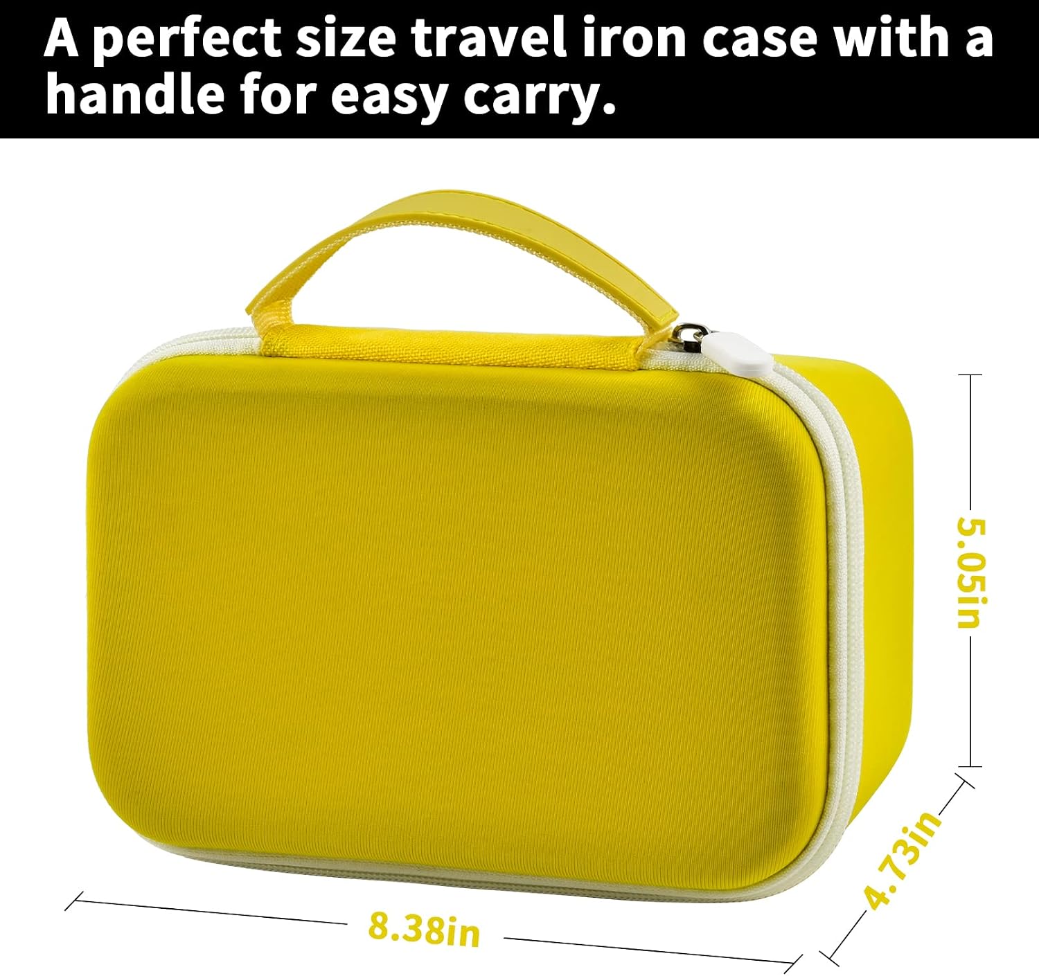 GWCASE Case Compatible with Oliso M2 Pro Mini Project Iron. Travel Irons Carrying Organizer Holder with Mesh Pocket Fits for Solemate and Other Accessories (Box Only)- Yellow