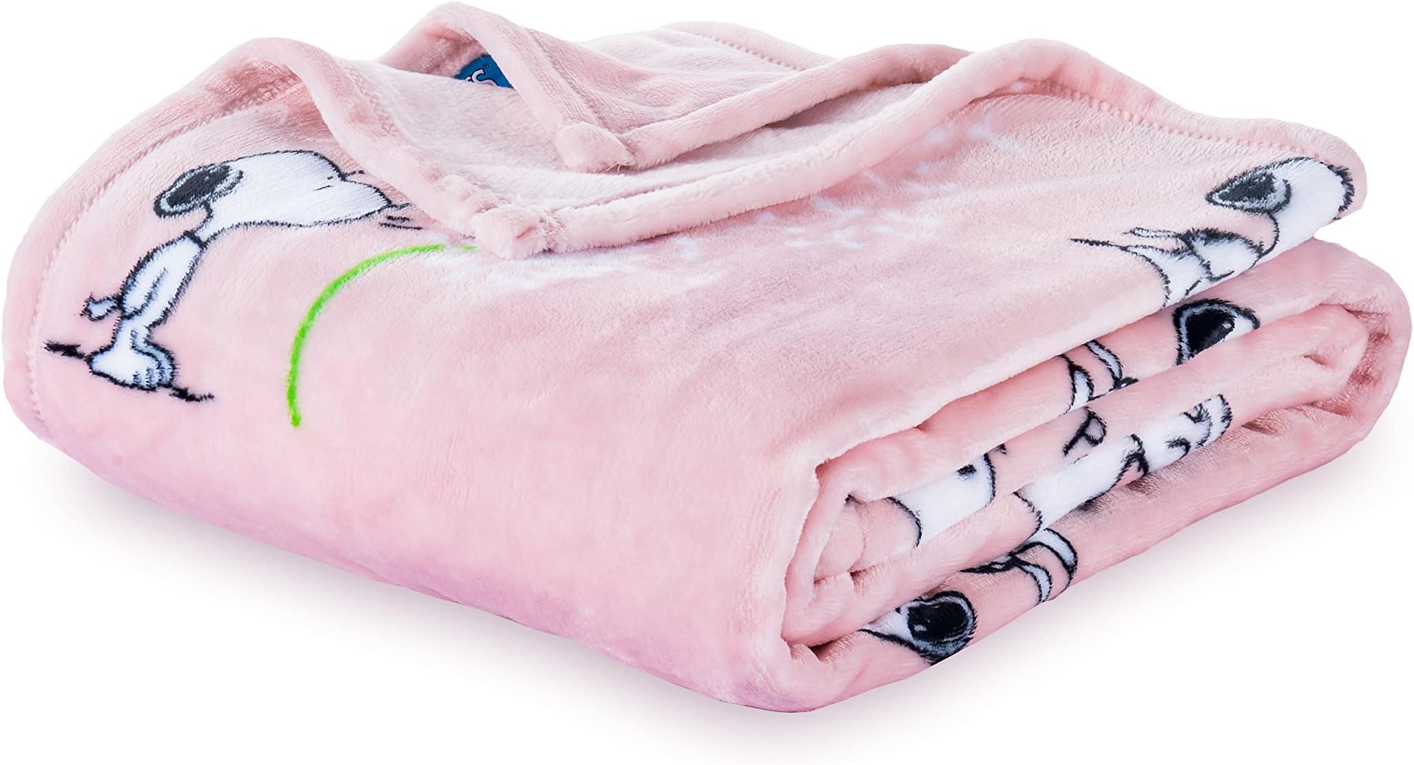 Berkshire Blanket Peanuts® VelvetLoft® Cute Character Snoopy Plush Blanket,Make a Wish Spring Pink,Full/Queen 90 in x 90 in (Official Peanuts® Product)