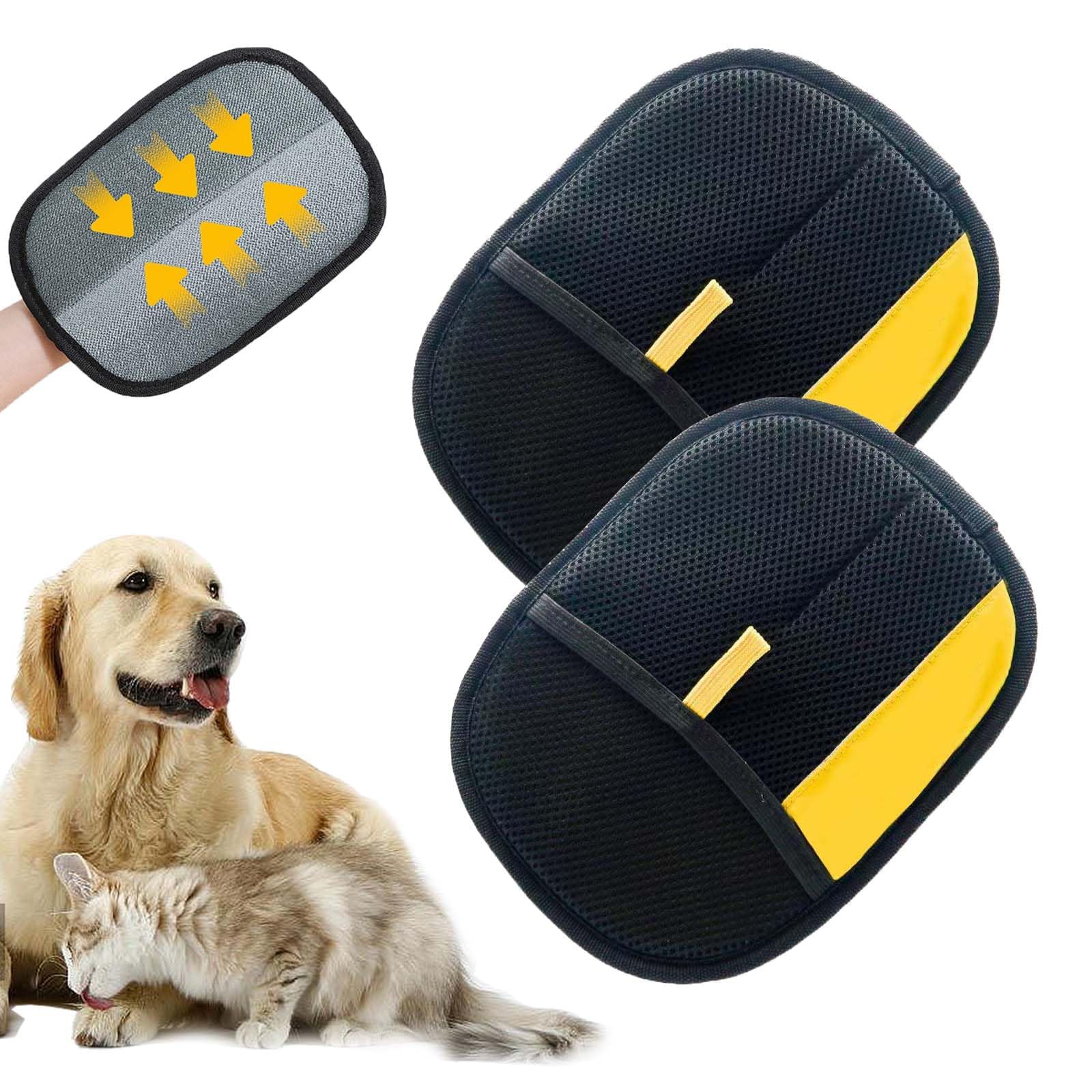 JClorix Double-Sided Anti-Static Pet Grooming Gloves & Hair Remover Mitt for Cats & Dogs, Reusable Deshedding & Washing Tool for Clothing, Carpet & Sofa