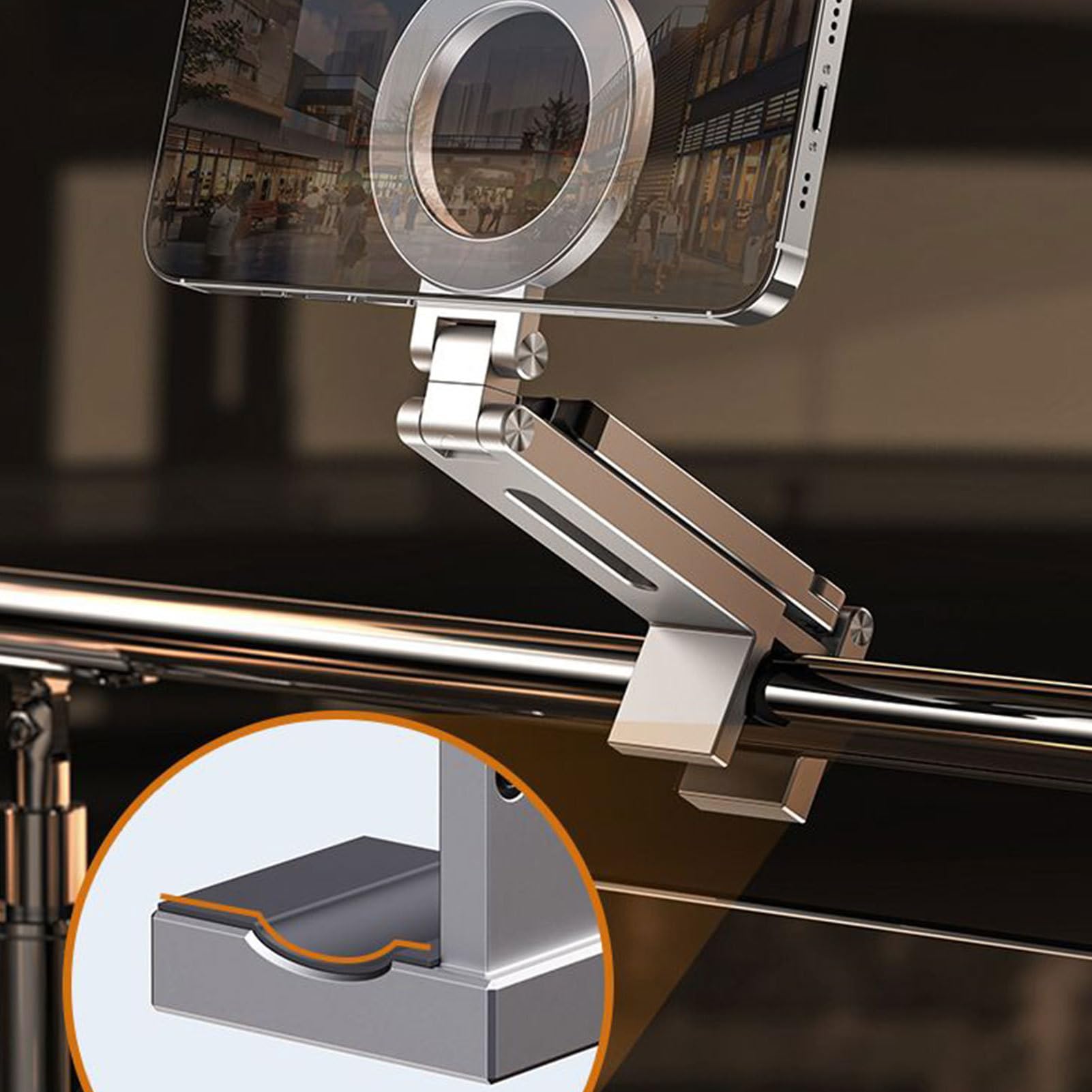 Treppiede Magnetico Treppiede con Clip, Rotazione 360°, Pieghevole Compatto | Treppiede Magnetico Tascabile Per Telefono Vlogging Di Viaggio, Video Domestico, Registrazione Allenamenti, Fotografia