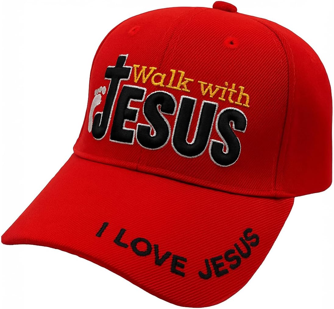 Black Duck Brand Embroidered Walk with Jesus Adjustable Baseball Cap - Multiple Colors Available
