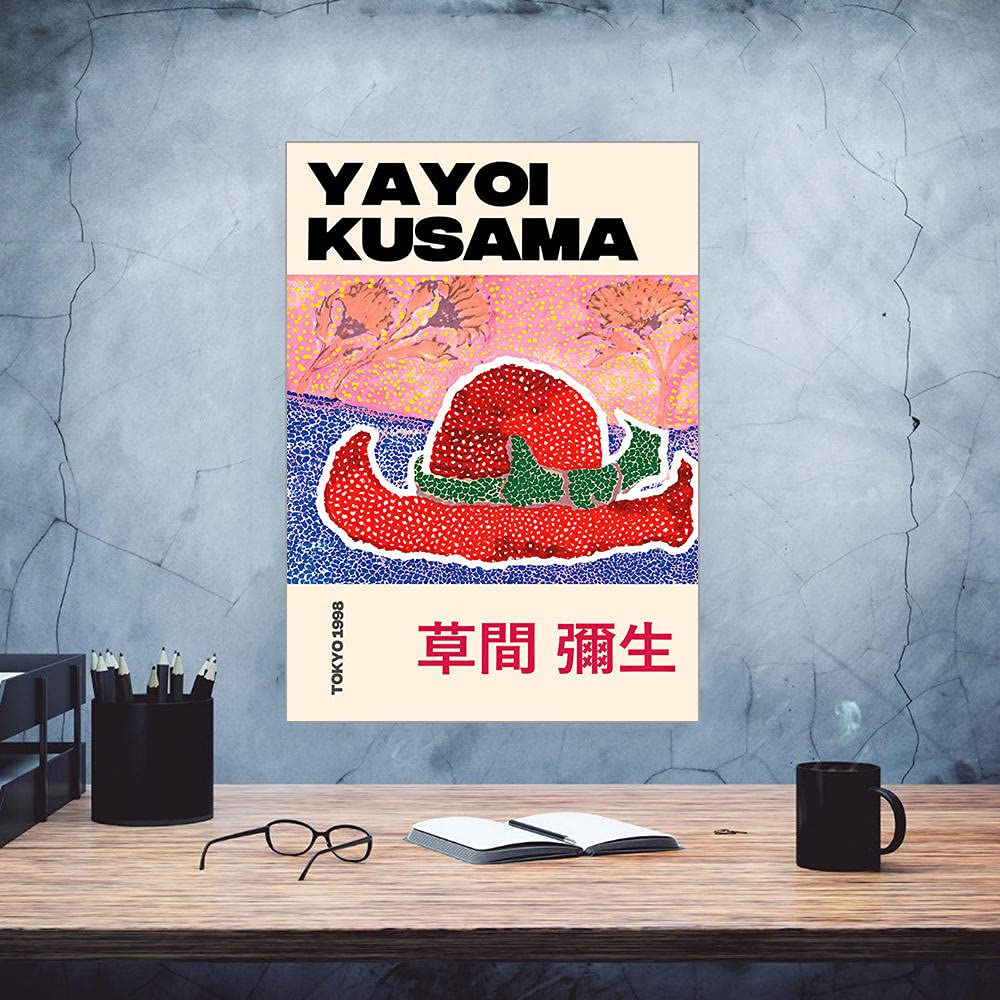 草間彌生　アートポスター Amazon｜Yayoi Kusama草間彌生絵画インテリア抽象無限大ドットポスター