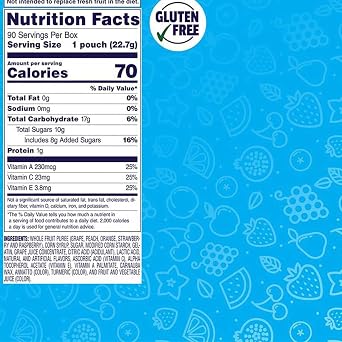 Fruit Snacks, Individual Snack Packs, 90 Count, 0.8 Ounce Portions (1 Pack)