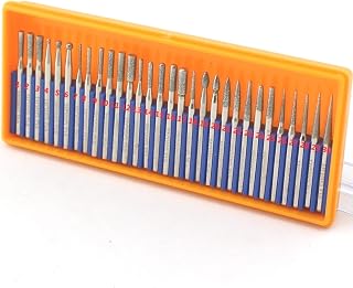 ILOVETOOL Diamond Engraving Bits Grinding Burr Mounted Point Set Shank 1/8''mm Garving Tools for Stone Pack of 30Pcs
