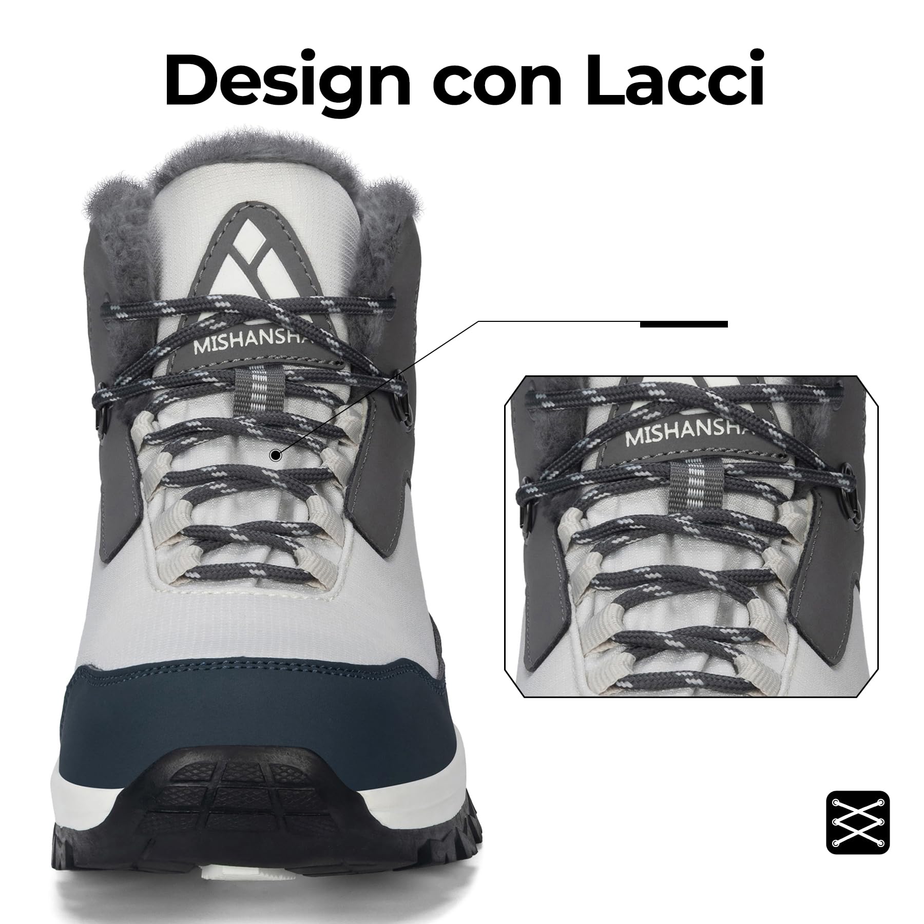 Mishansha Stivali Donna Invernali Scarpe da Escursionismo Antiscivolo Scarponi Trekking 36-42 EU