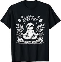 Cute Funny Sloth Meditating Meditation Peace Zen Sloth T-Shirt