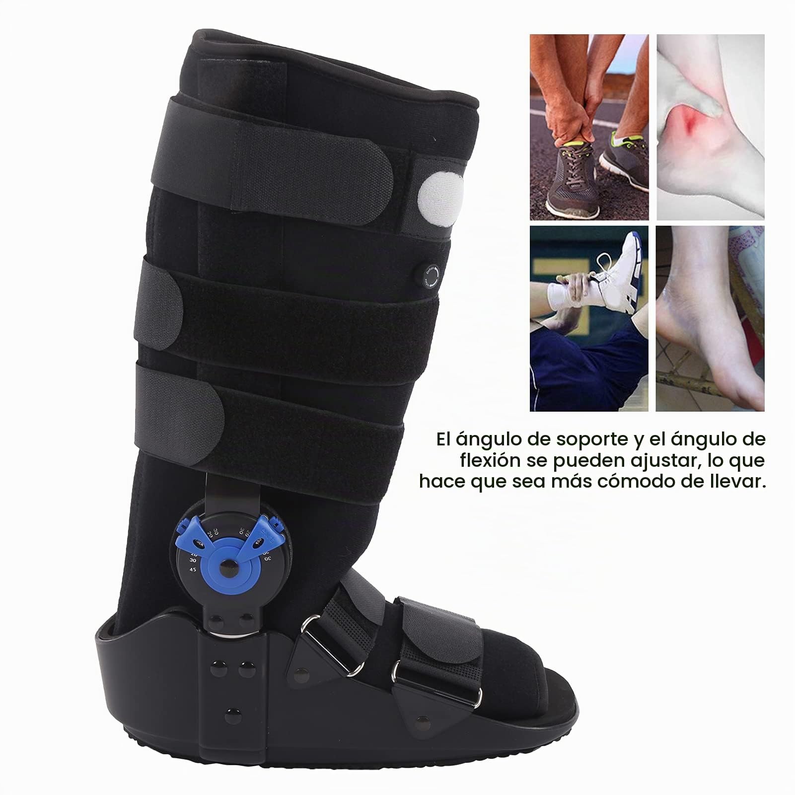 Bota Para Fracturas, Tobillera Con Bolsa De Aire, Bota Ortopédica Para Fracturas Cortas, Soporte Ajustable Con Cojín De Aire Para Rehabilitación De Lesiones De Tobillo Y Tendón De Aquiles Talla