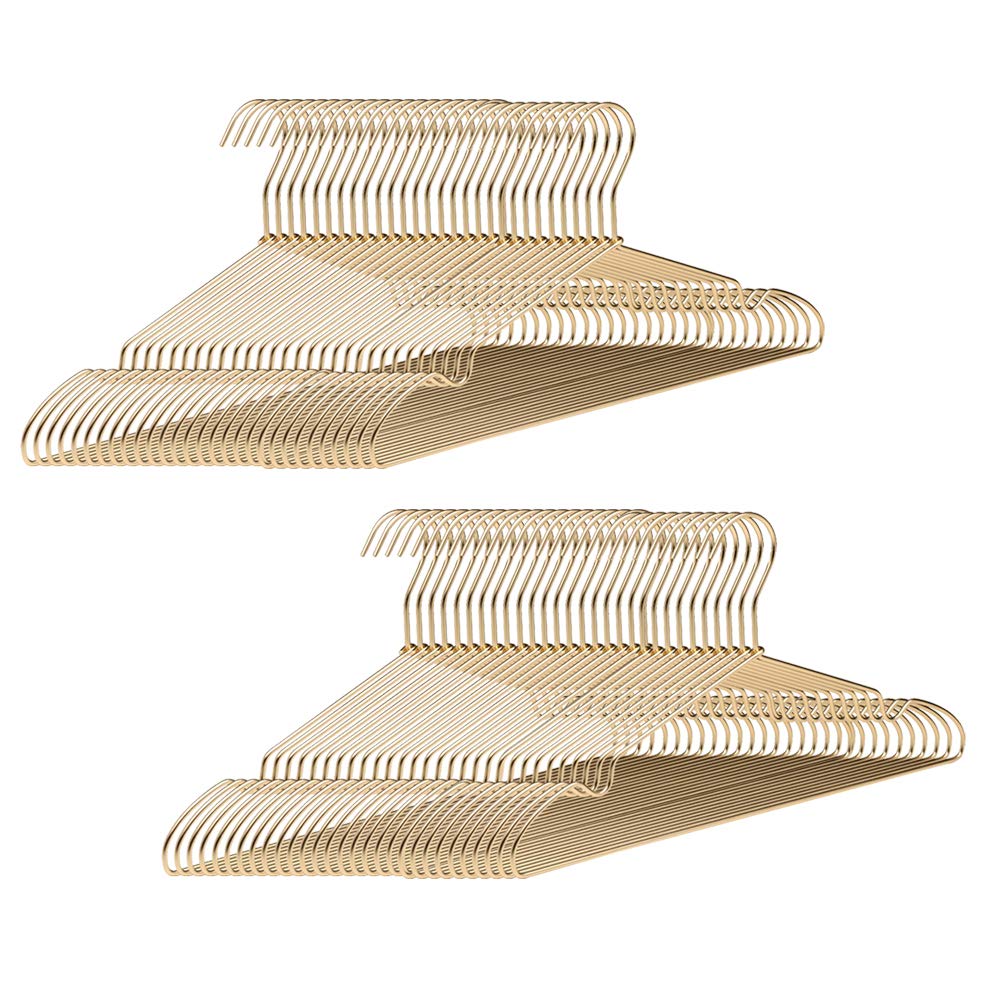 Perchas de Aluminio Doradas 42 cm Pack 40 COM-FORT HOUSE