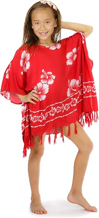 Girls Swimsuit Cover Up Beach Poncho Kaftan