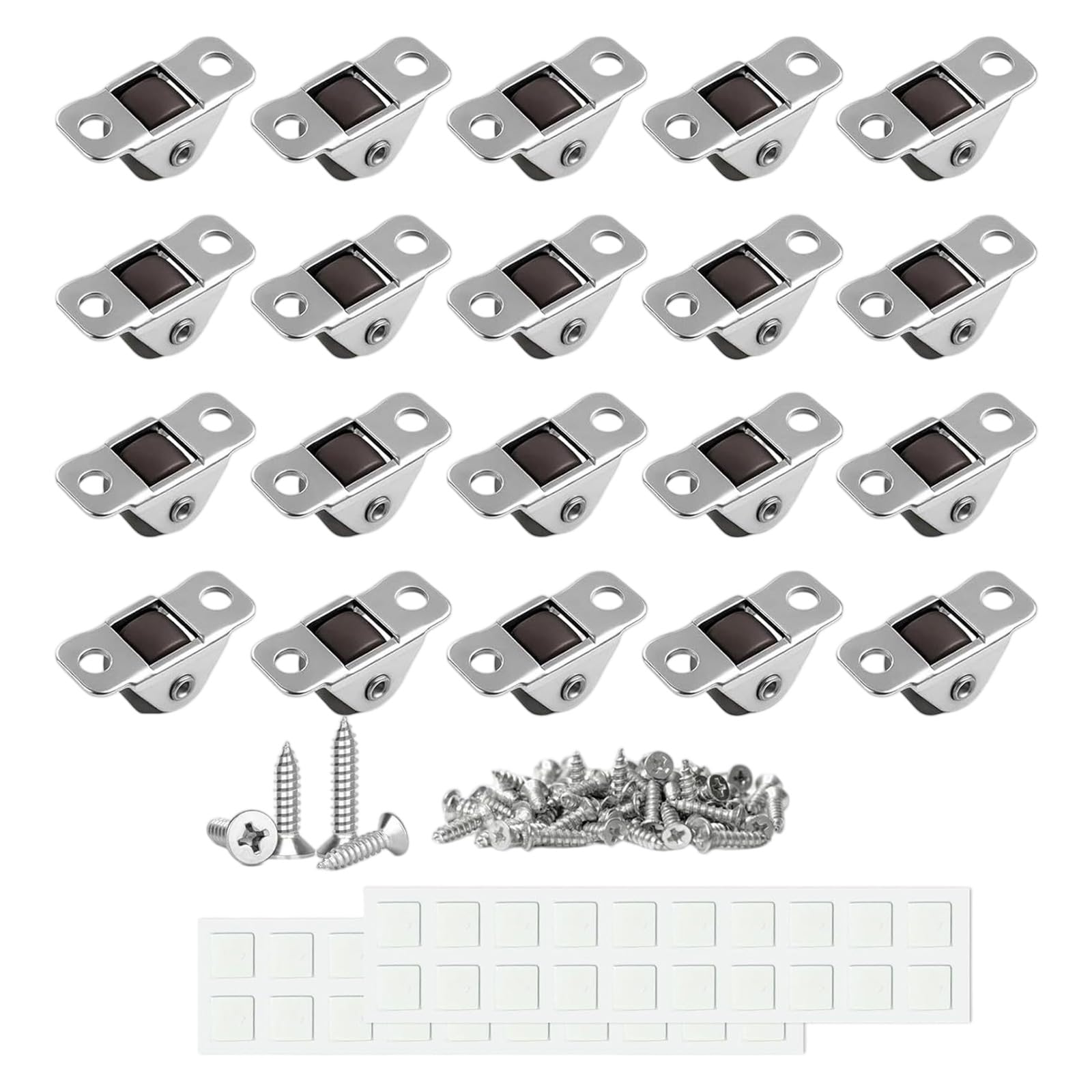 20Pack Quiet Universals Casters Fixed Castors Wheel Furniture Linears Wheel for Smooth Movement on Floor Moving Furniture Casters Pulley