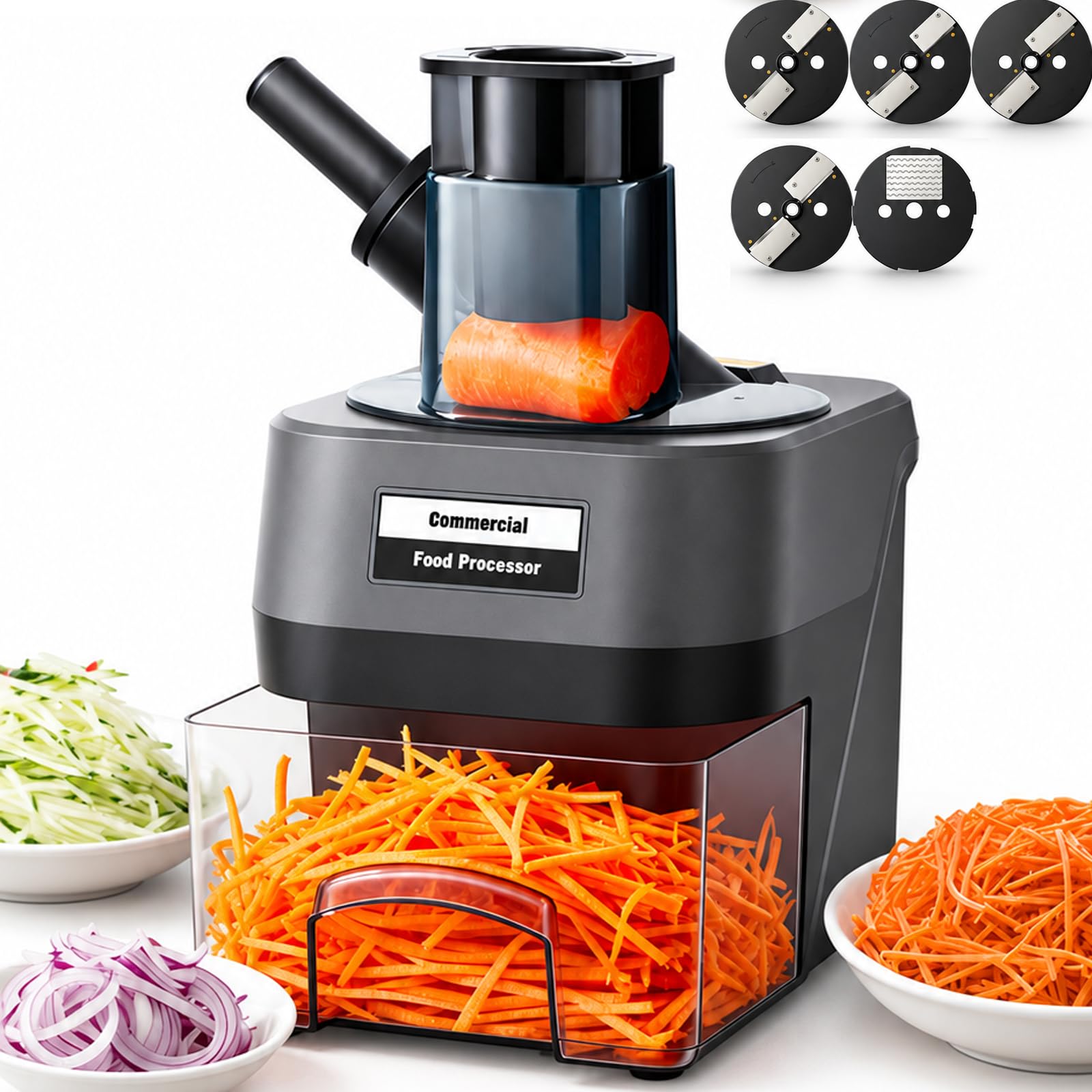 TYH Tritatutto Elettrico per Verdure, Tritatutto Professionale da 100 W, Tritatutto Elettrico per Alimenti con Lame in Acciaio Inox 420 per Tagliare A Cubetti, Sminuzzare E Affettare