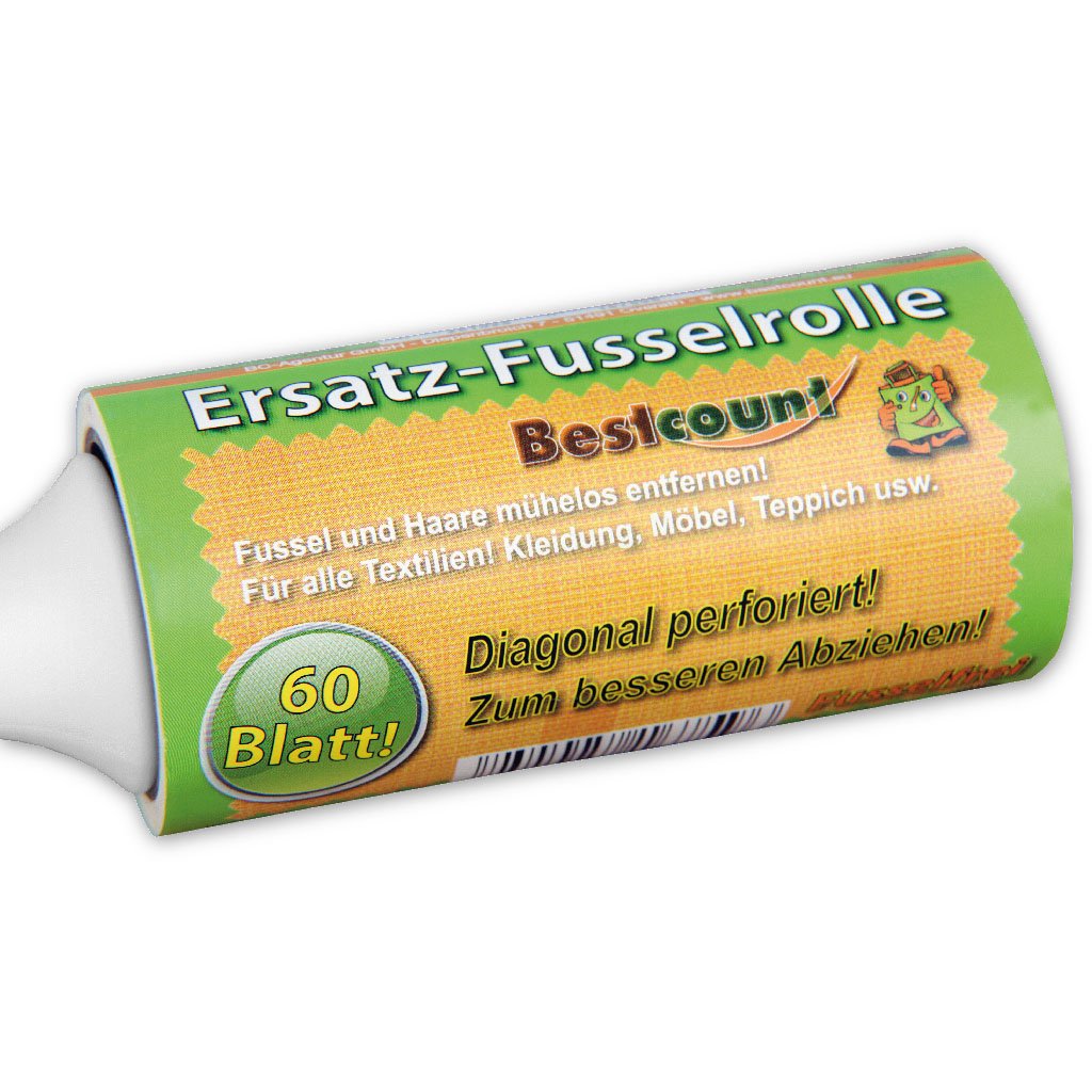 10er Set Fusselrollen, 1 Rolle Mit Griff 9 Ersatzrollen Diagonal Perforiert Zum Besseren Abziehen 84 M