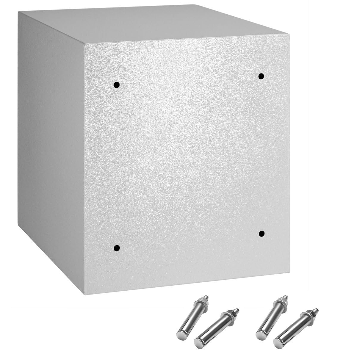 BAKAJI Caja fuerte electrónica de seguridad con caja de batería externa, caja de valores y documentos antirrobo para casa, hotel, armario de pared o independiente, 40 x 35 x 40 cm (gris)