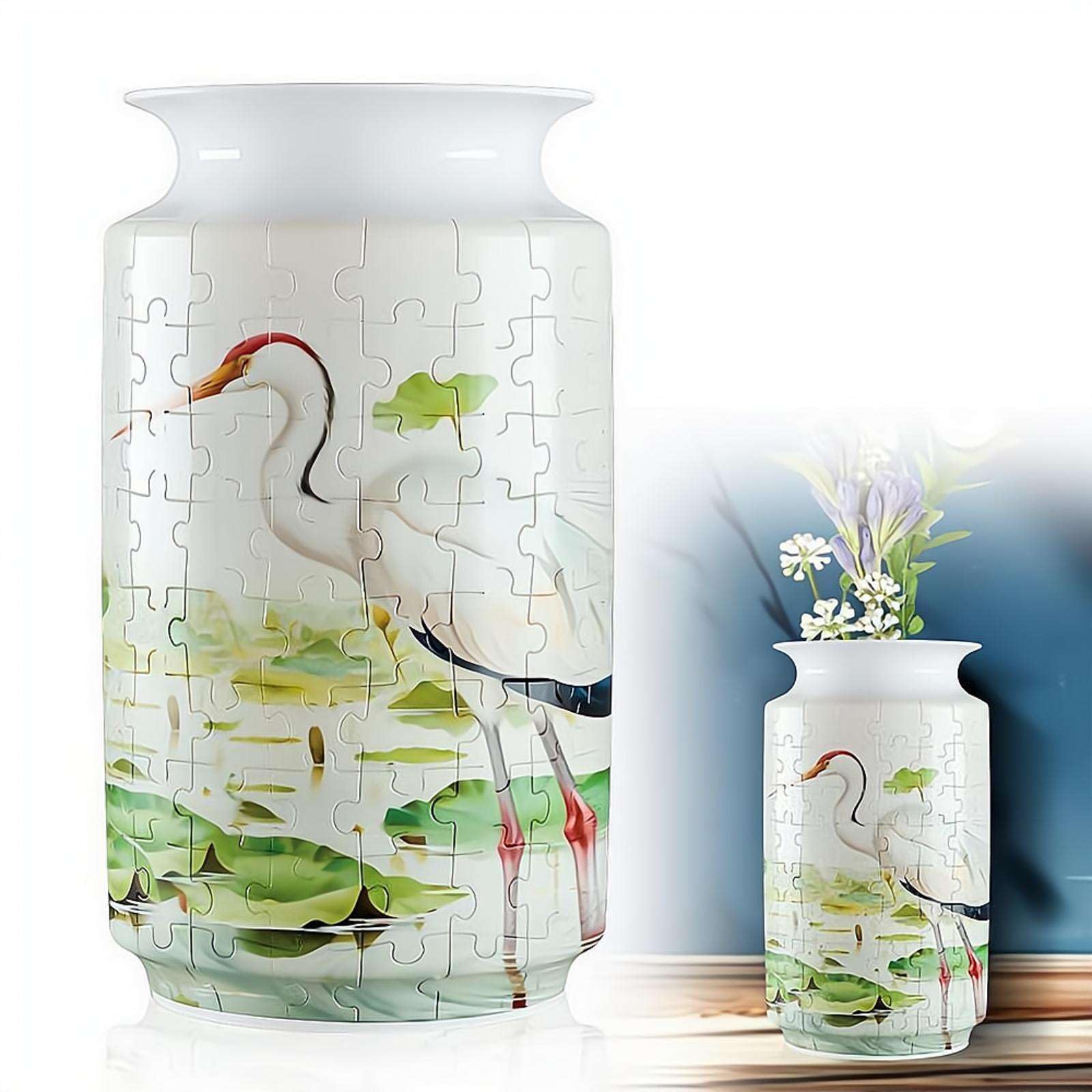 3D Puzzles Vase for Adults, 162 Curved Plastic Puzzle Pieces DIY Flower Vase Craft Kit, Detachable Puzzle Vase Birthday Gifts for Flower Arrangements and Home Decor