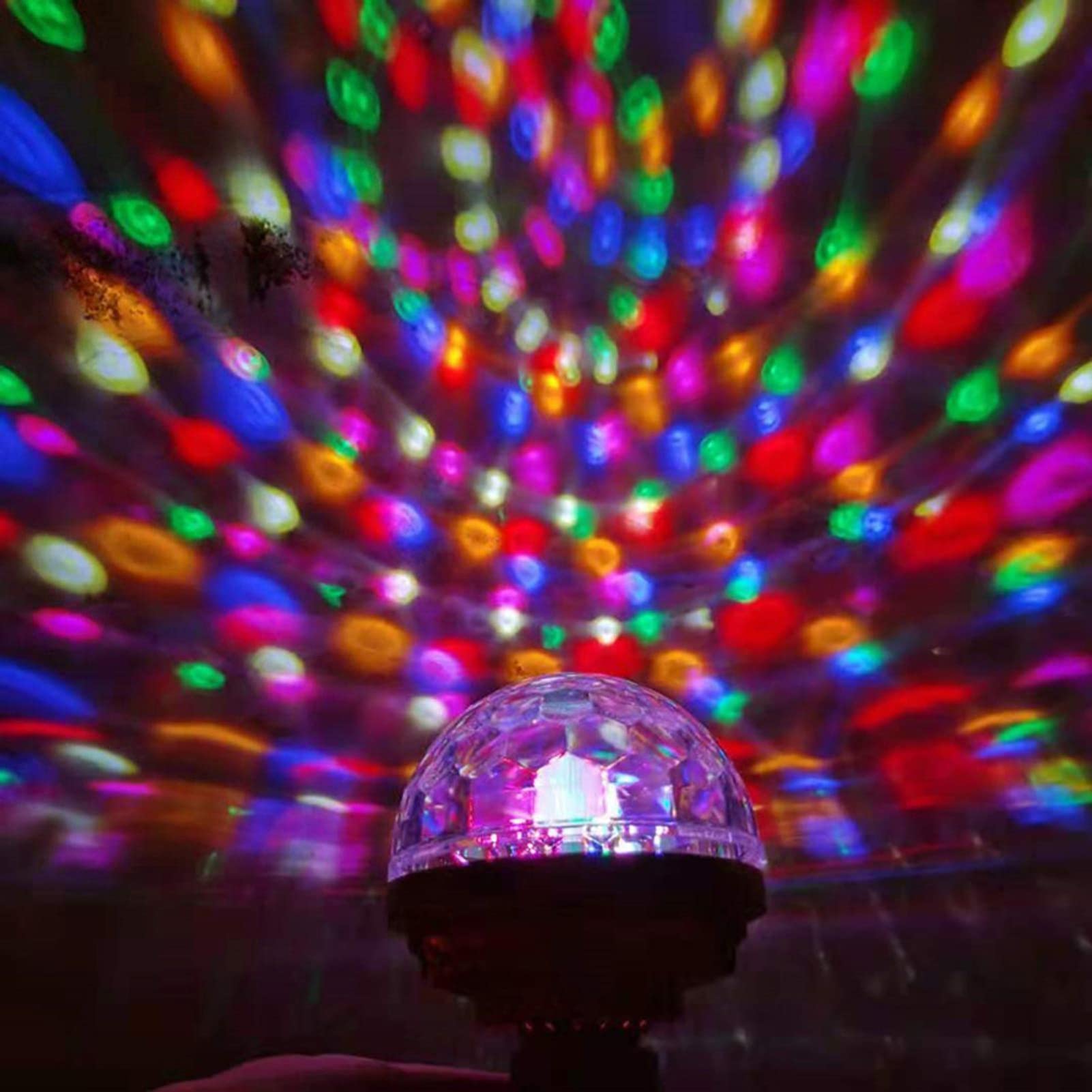 Keenso Lámparas de Bola de Discoteca, Bola de Luces de Fiesta de Metal con Enchufe Universal para Ceremonia de Boda de Karaoke
