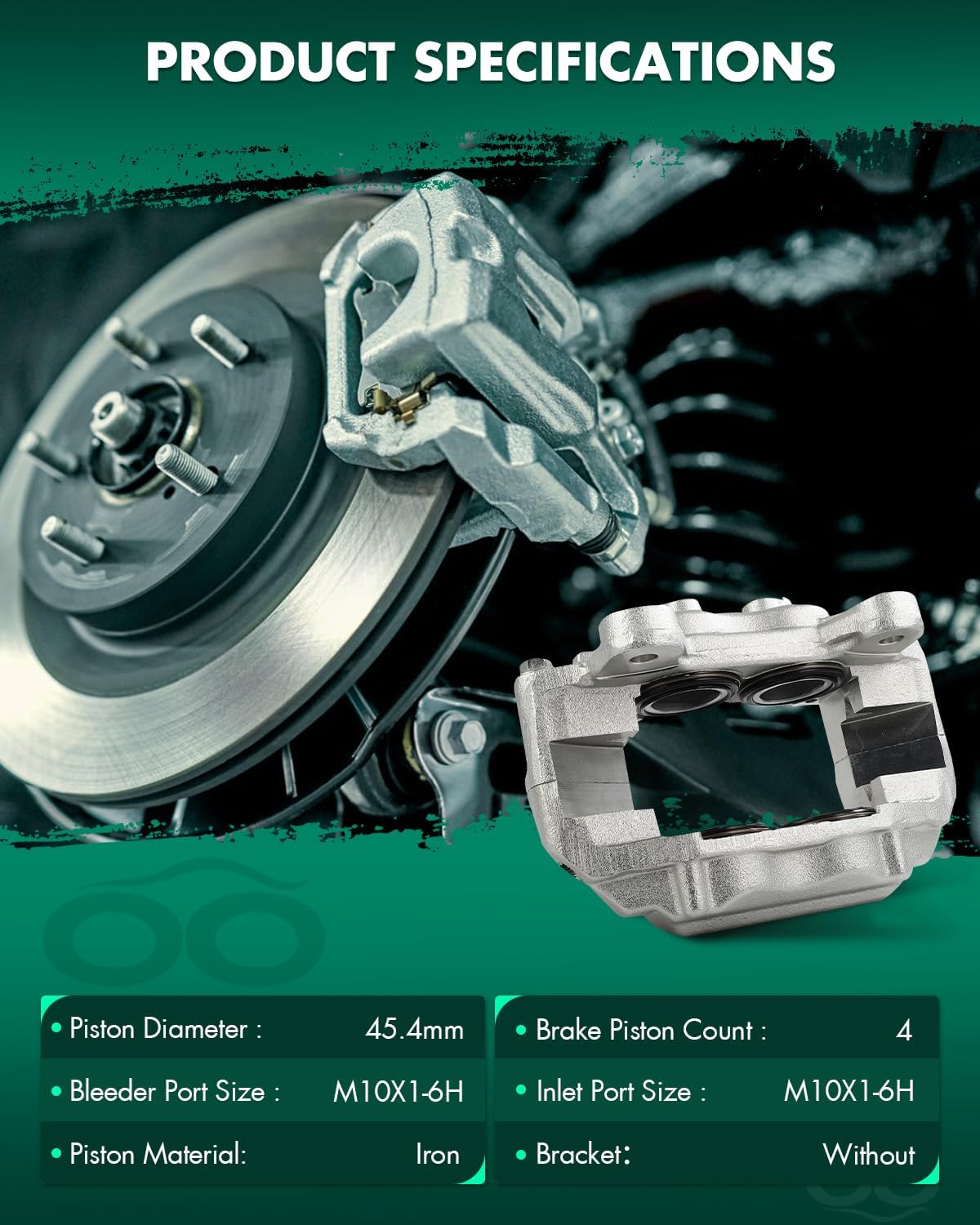 SCITOO Front Left Brake Caliper Without Bracket 191653 Compatible For Lexus For LX450 1996-1997,For Toyota For Land Cruiser 1993-1997