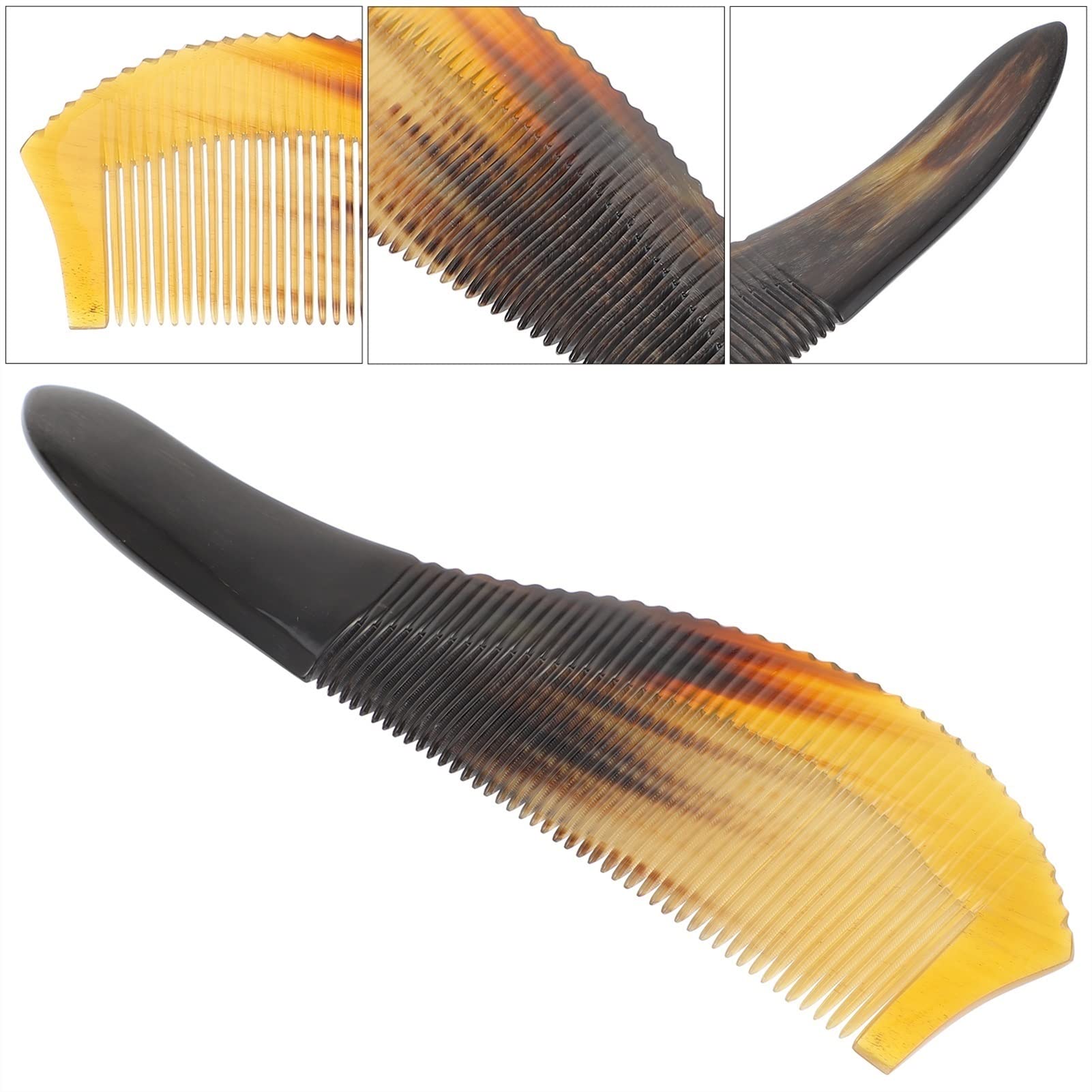 MRKU Kamm Haarpflege Haarkämme Hornkamm Bartkamm Exquisite und Harte handgefertigte Haarbürste Geeignet für Männer und Frauen Haushalts-Haarstyling-Tools Haarbürste