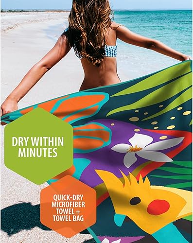 Vista 132 de VENTURE 4TH Toalla de playa de microfibra: secado rápido, compacta, sin arena, absorbente, a prueba de arena y ligera, perfecta para camping, playa