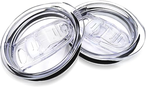 Miniatura 7 de Tapas de repuesto para vaso delgado de 30 onzas, paquete de 2 unidades, fundas deslizantes de silicona a prueba de derrames, aptas para pajitas, sin