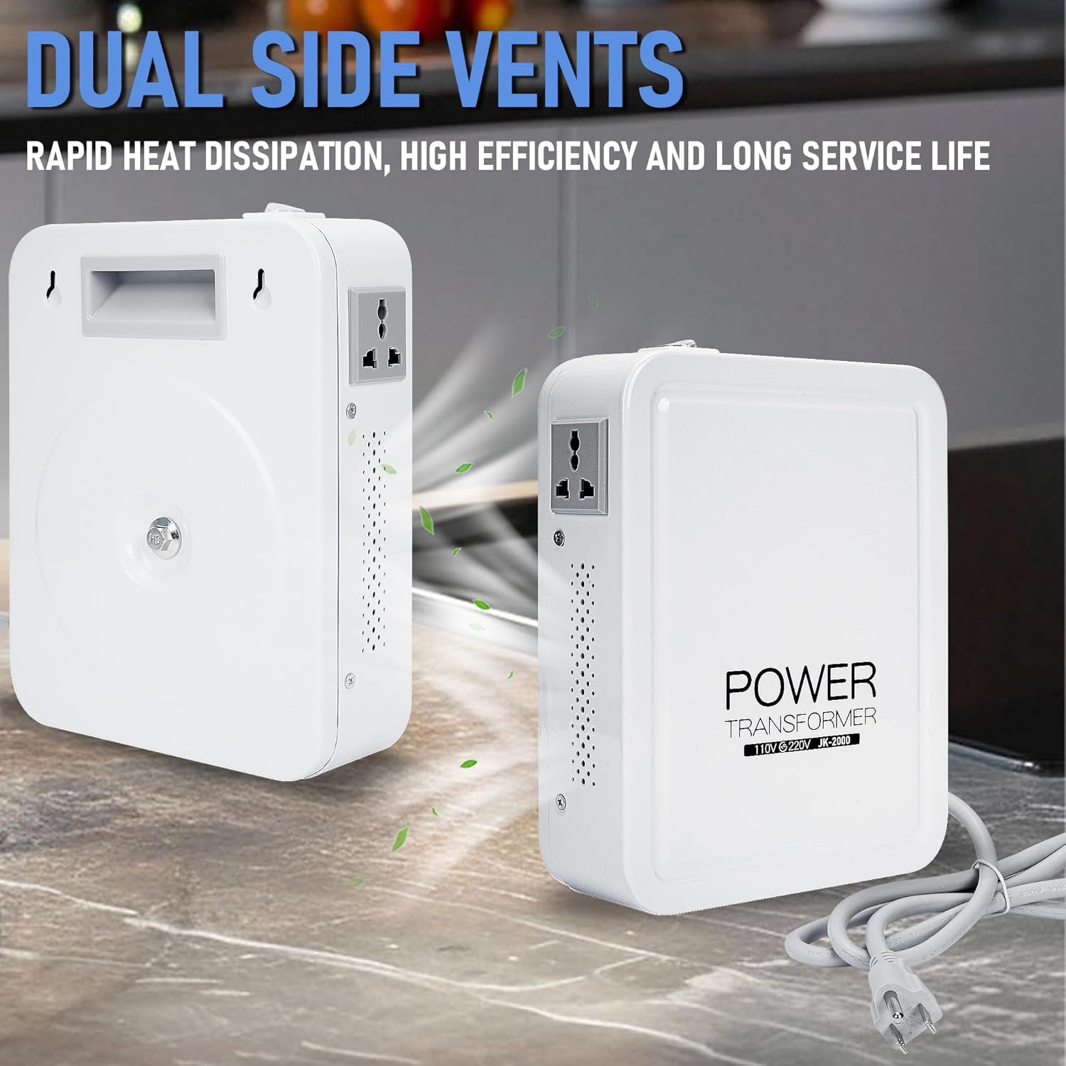 Nisorpa Updated 2000W Step Up Transformer 110v to 220v High Voltage Step up Voltage Electrical Converter with Overheat Protection for Euro China Korea 220V-240V Appliances