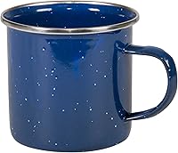 Vista 1 de Stansport Enamel Coffee Mug with Stainless Steel Rim – Durable Camping Cup for Coffee, Tea & Hot Cocoa – For Backpacking, Hiking & RV – Classic