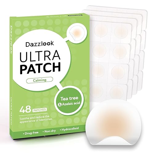 Parches ultra granos, parches invisibles hidrocoloides absorbentes de manchas con aceite de árbol de té y ácido azelaico, calcomanías de puntos para