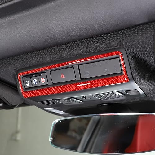 Miniatura 6 de CHEAYAR Adhesivo de marco de luz de advertencia de coche de fibra de carbono suave compatible con Corvette C8 Stingray Z06 Z51 2020 2021 2022 2023