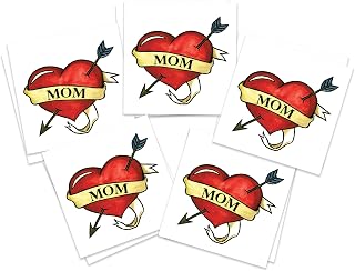 Mom Heart Temporary Tattoos