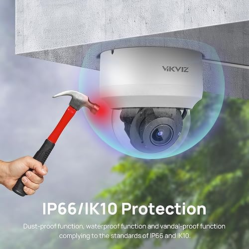 Miniatura 8 de Cámara IP PTZ de 8 MP para exteriores con micrófono integrado, zoom óptico 4X, zoom digital de 16X, inclinación panorámica con visión nocturna IR de