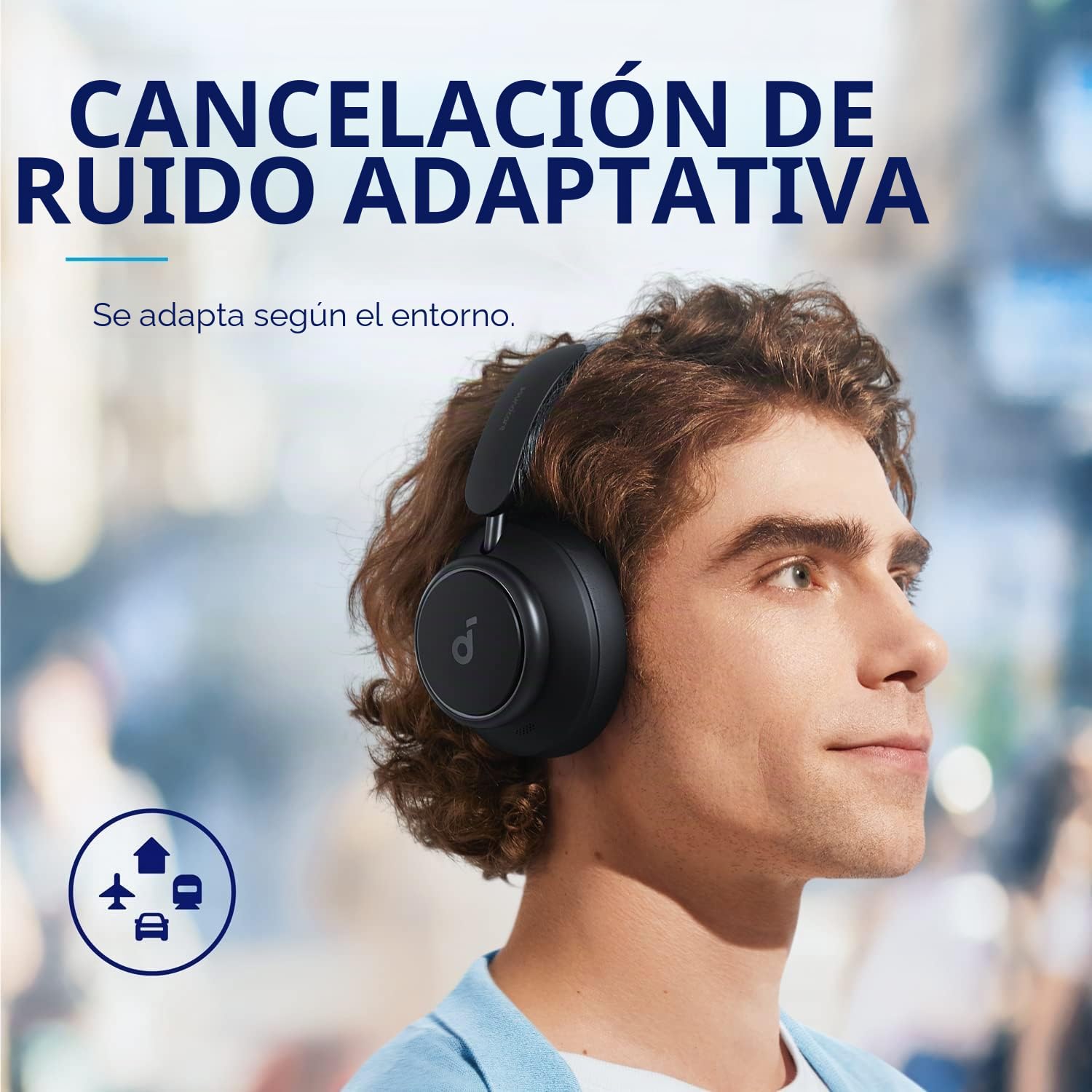 soundcore by Anker Space Q45 - Auriculares Bluetooth, cancelación de Ruido Activa adaptativa de hasta 98%, reproducción de 50 Horas, Audio inalámbrico LDAC Hi-Res,(reacondicionado)