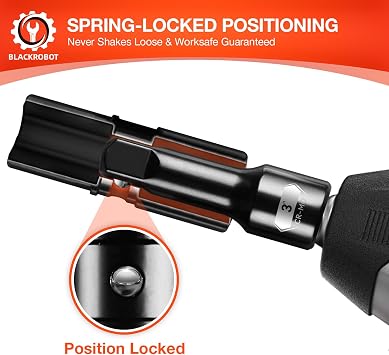 BLACKROBOT 1/2 Drive 21mm x 22mm Impact Lug Nut Socket, Thin Wall Socket Set, CR-MO, 6-Point, Electroplated Surface for Auto Repair