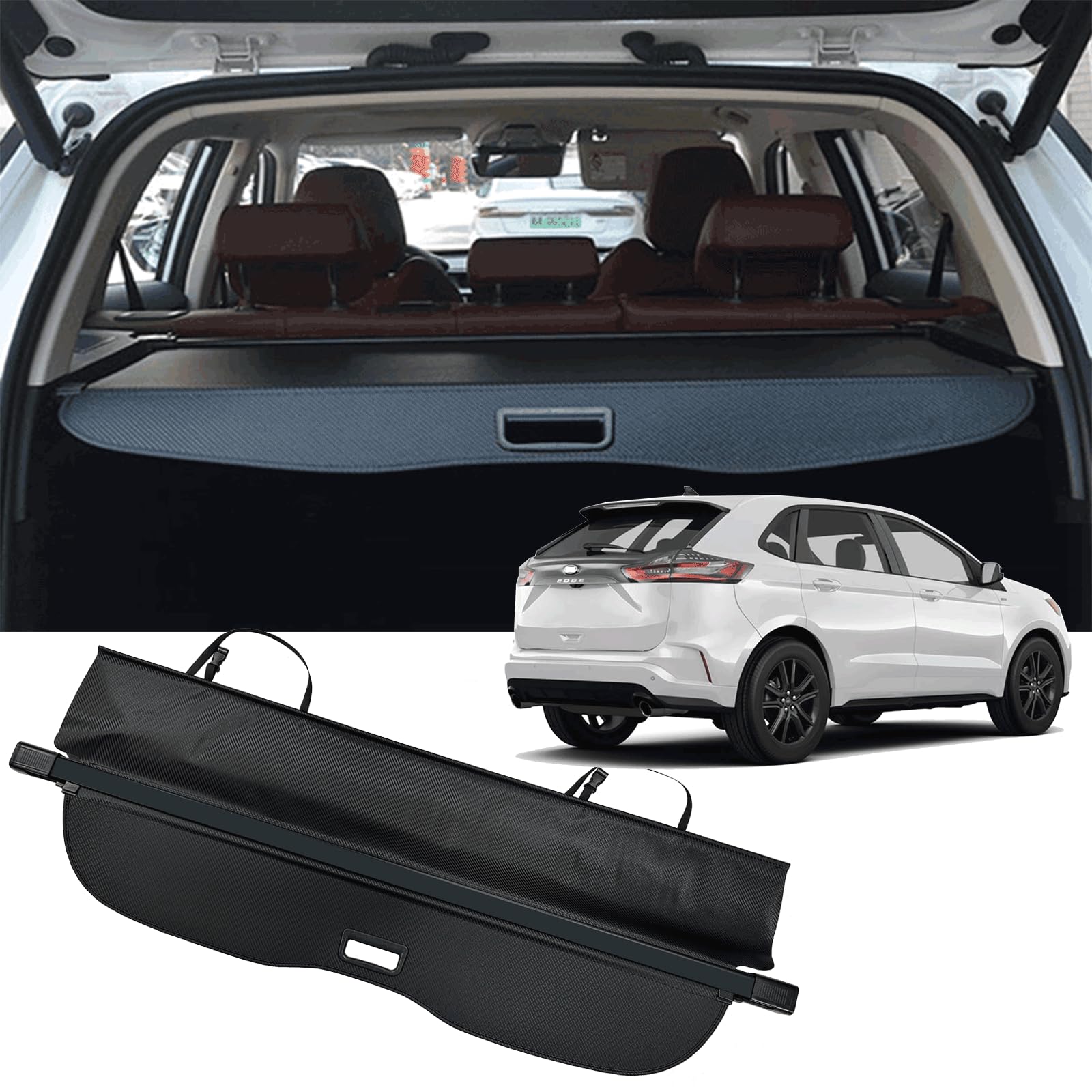 Photo 1 of Cargo Cover Compatible with 2015-2023 Ford Edge Cargo Cover Retractable Rear Trunk Cover Trunk Security Cover 